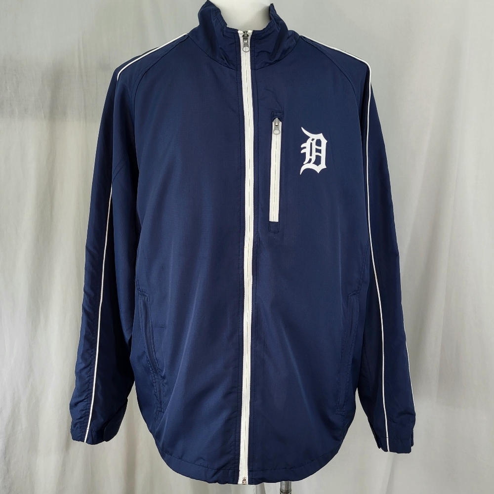 GIII Genuine Merch Detroit Tigers Windbreaker JACKET Mens Size XXL Full Zip Pkts